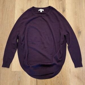 Amour Vert 100% Wool Sweater Womens Small Purple Crewneck Pullover Size S